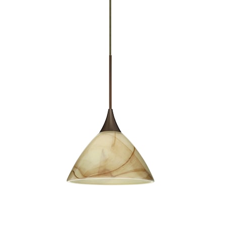 Besa Lighting Domi Cord Pendant, Mocha, Bronze Finish, 1x50W Halogen 1XT-174383-BR